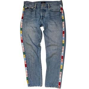 Polo Ralph Lauren Denim The Avery Boyfriend Ribbon Logo Stripe Jeans 27